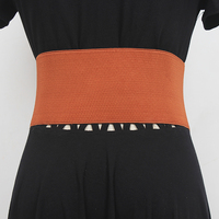 PU faux leather wide waistband for women - Thumbnail 5