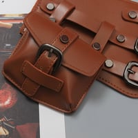 PU faux leather wide waistband for women - Thumbnail 7