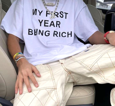 Free Shipping-MY FIRST YEAR BEING RICH TEE