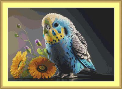 Budgie Cross Stitch Pattern