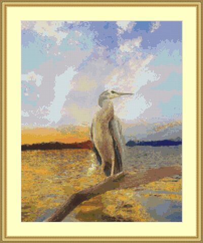 Heron Cross Stitch Pattern
