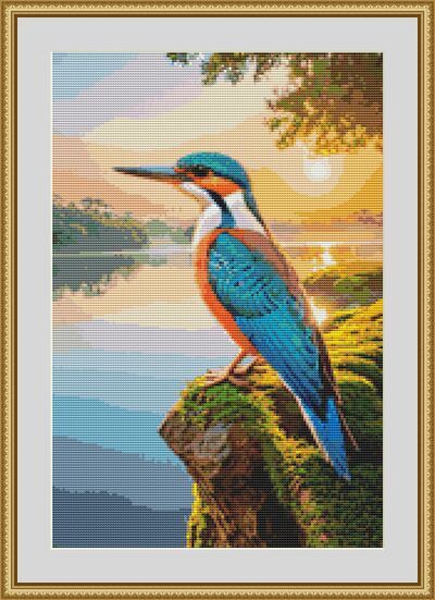 Kingfisher Cross Stitch Pattern
