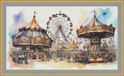 Carousels Cross Stitch Pattern