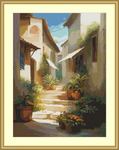Tuscan Steps Cross Stitch Pattern