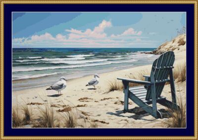 Beach Cross Stitch Pattern