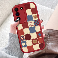 Protective Cartoon Samsung S25 24 23 Plaid Case SG709 - Thumbnail 2