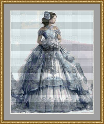 Victorian Era Cross Stitch Pattern