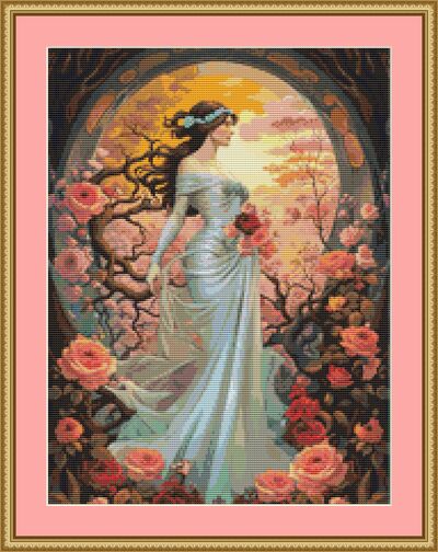 Wedding Portrait Cross Stitch Pattern