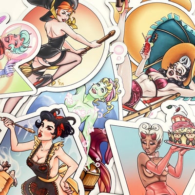 Monster Pinup Custom Magnet Sets
