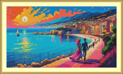 By The Beach Cross Stitch Pattern