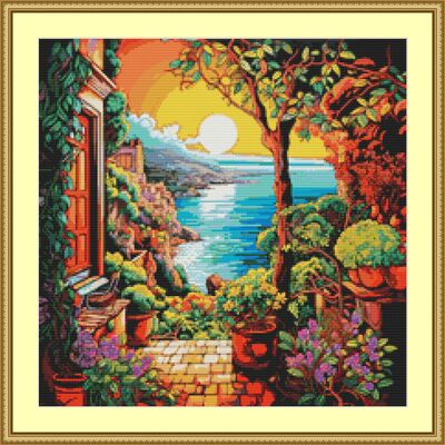 Sea View Cross Stitch Pattern
