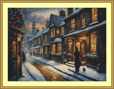 A Victorian Christmas Cross Stitch Pattern