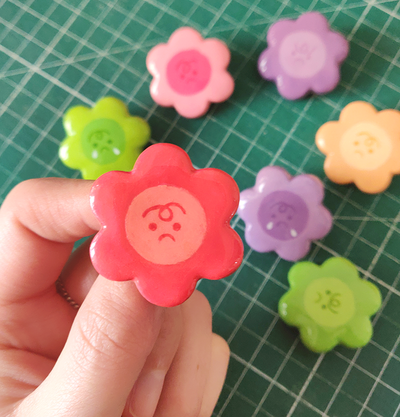 HANDMADE CLAY PINS