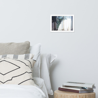 Framed matte paper poster - Interior with palm