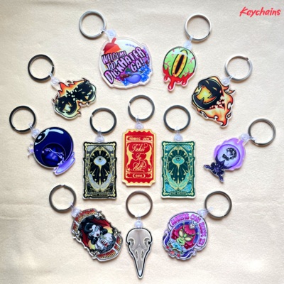 Die-Cut Keychains + Free Sticker