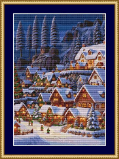 Magical Village Cross Stitch Pattern