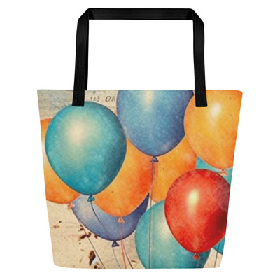Balloon Suprise Large Tote Bag