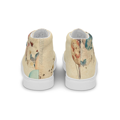 Birthday Balloons Womens high top canvas shoes