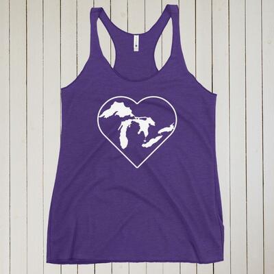 MI Love Women's Racerback Tank
