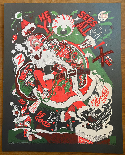 Santa "He Sees Y'all!" Print