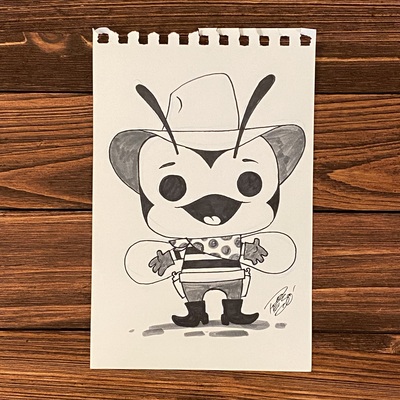 Original concept sketch - “wishlist” buffalo bee