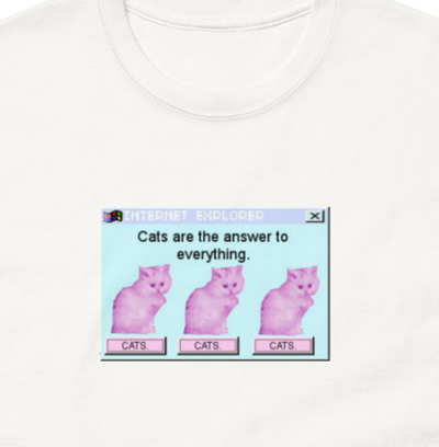 CATS ARE THE ANSWER TO EVERYTHING T SHIRT