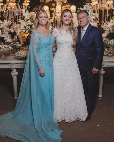 Sky Blue Mother of the Bride Dresses with Beaded