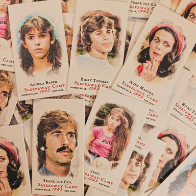 Sleepaway Camp Five (5) Piece Custom Horror Movie Vintage Trading Card Set