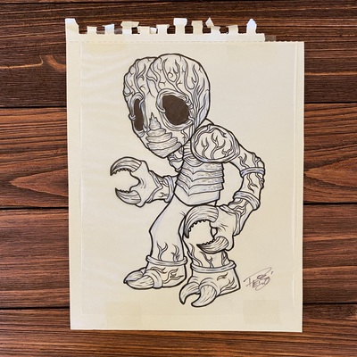 Original concept sketch - metaluna mutant horror mystery mini