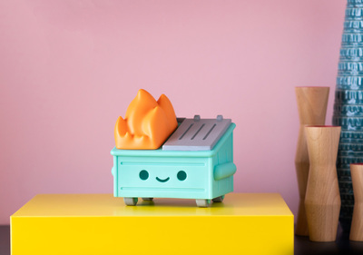 Dumpster fire night light