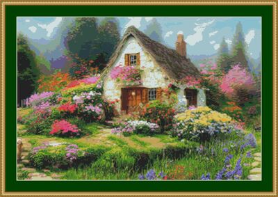 Sweet Cottage Cross Stitch Pattern