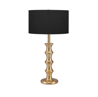 Bamboo Table Lamp - Brushed Brass Finish Base - SBC-BAMBOO_BRASS_GUNMETAL