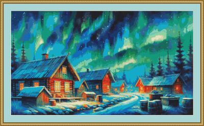 Northern Lights Cross Stitch Pattern