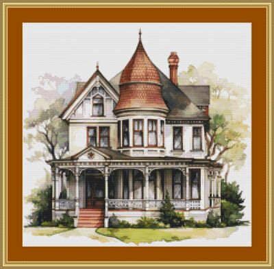 Front Veranda Cross Stitch Pattern