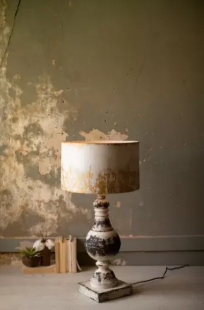 Metal Table Top Lamp With Metal Shade 17"D X 34"T - CCG1551