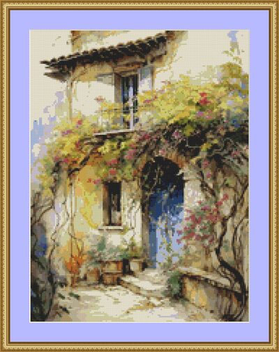 Front Door Cross Stitch Pattern