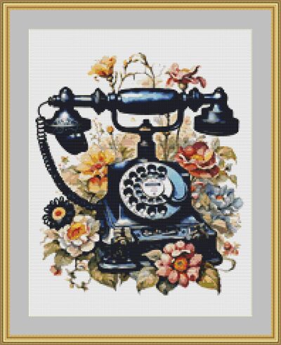 Telephone Cross Stitch Pattern