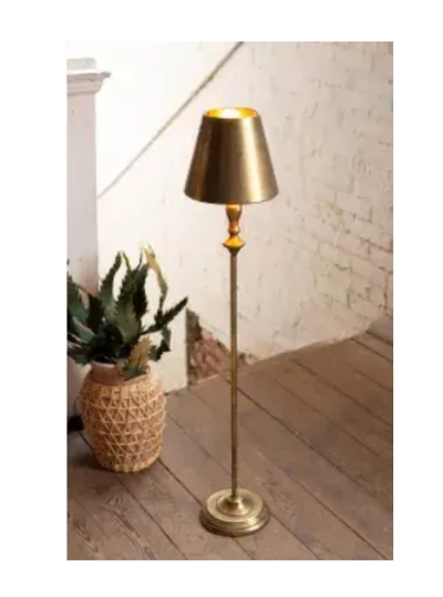 Antique Gold Table Lamp With Metal Shade - CLL2470