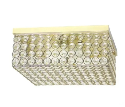 Lalia Home Glam 2 Light 12 Inch Square Flush Mount - LHM-2004-WH