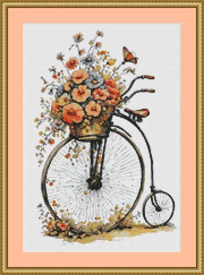 Penny Farthing Cross Stitch Pattern