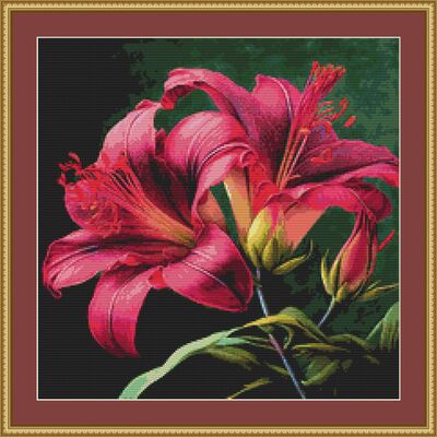 Lillies Cross Stitch Pattern
