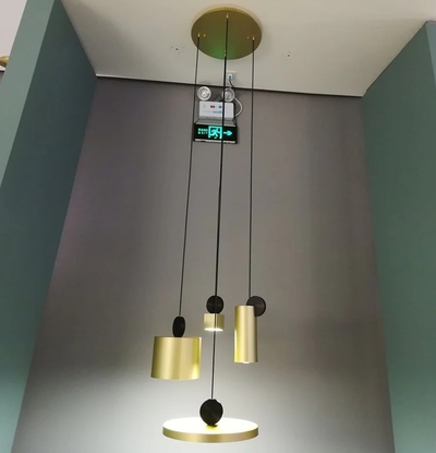 Synnove Pendant Lamp - Round Canopy - Circular+Cube+Cylinder