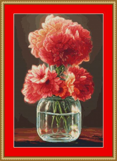 Flower Arrangement Cross Stitch Pattern