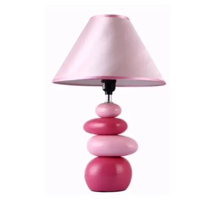 Simple Designs Ceramic Stone Table Lamp - LT3051-PNK