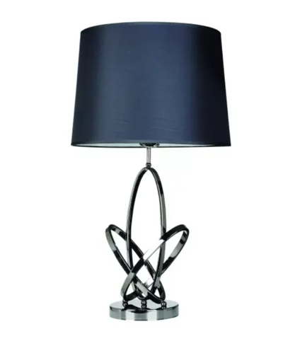 Elegant Designs Mod Art Polished Chrome Table Lamp with Shade - LT1006-CHR