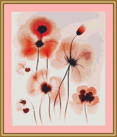 Ethereal Flowers Cross Stitch Pattern