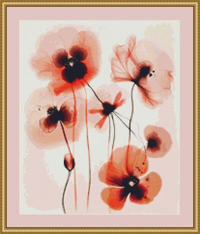 Ethereal Flowers II Cross Stitch Pattern