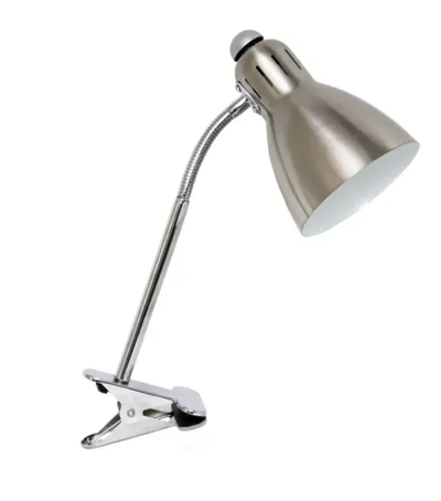 Simple Designs Adjustable Clip Light Desk Lamp - LD2016-BSN