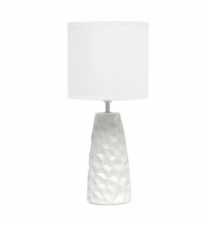 Simple Designs Sculpted Ceramic Table Lamp - LT2083-OFF