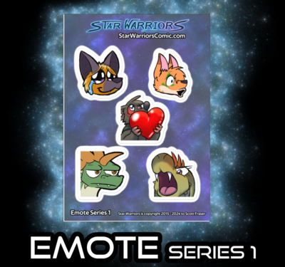 Star Warriors Sticker sheet - Emote Series 1